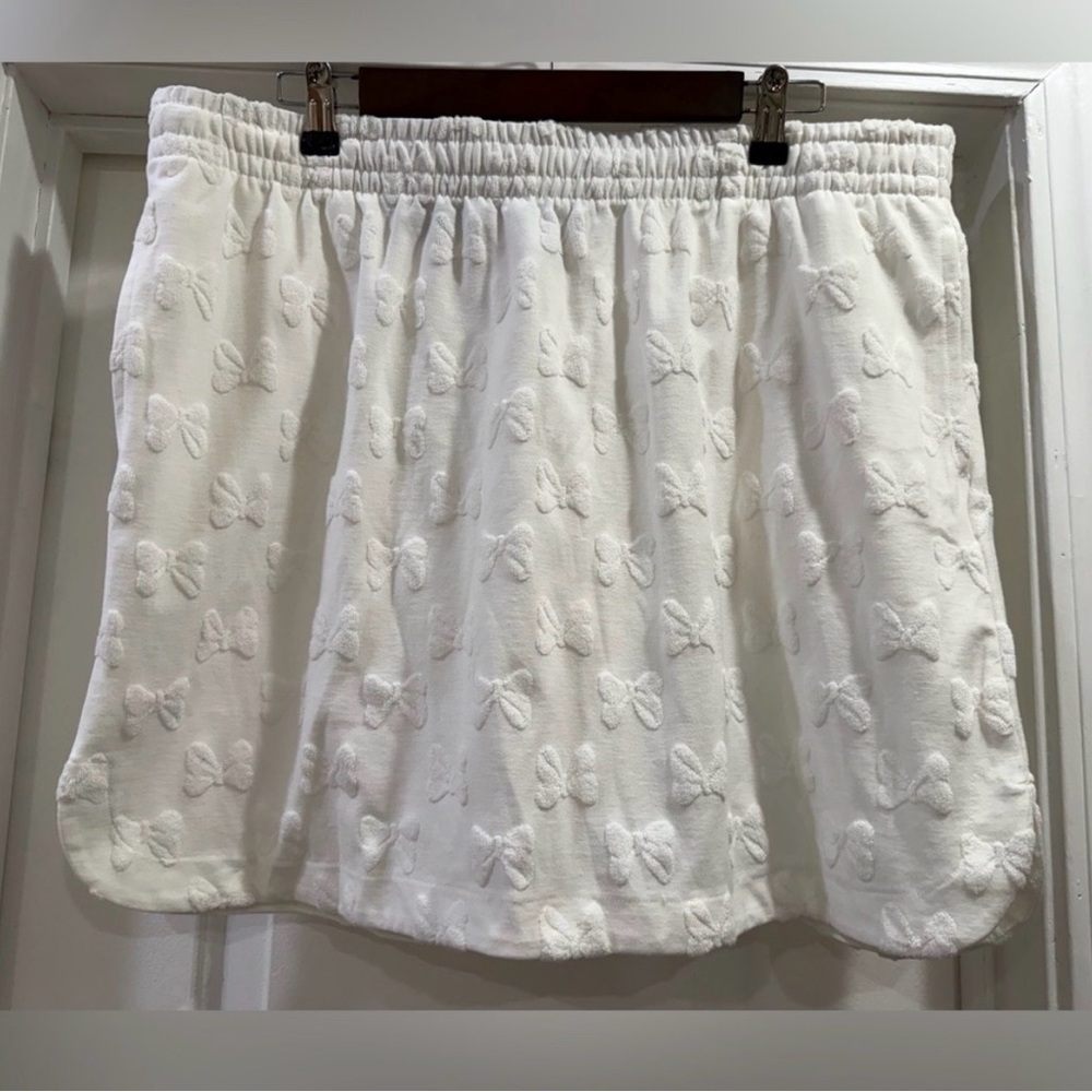 Disney Minnie Mouse White Skirt With Bows Size Large 🆕🆕🆕
